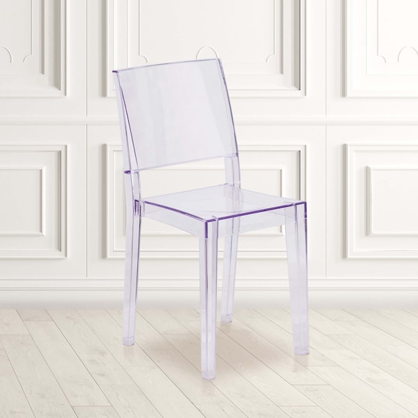 Flash Furniture Phantom Series Transparent Stacking Side Chair, PK4 - 4-FH-121-APC-GG