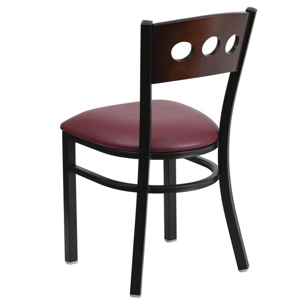 Flash Furniture Hercules Restaurant Chair, 17 in W 21" L 32" H - XU-DG-6Y2B-WAL-BURV-GG