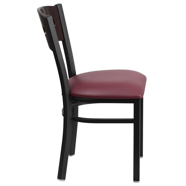 Flash Furniture Hercules Restaurant Chair, 17 in W 21" L 32" H - XU-DG-6Y2B-WAL-BURV-GG