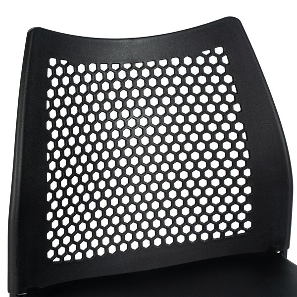 Flash Furniture HERCULES Stack Counter Stool with Air-Vent Back and Powder Coated Sled Base - RUT-498A-CS-BK-GG