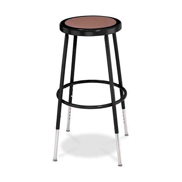 Interion By Global Industrial Interion Steel Shop Stool with Hardboard Seat, Adjustable Height 25in-33in, Black, 2PK - B957806