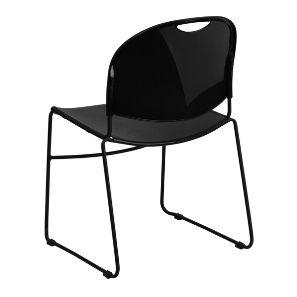 Flash Furniture Black Stack Chair-Black Frame - 5-RUT-188-BK-GG