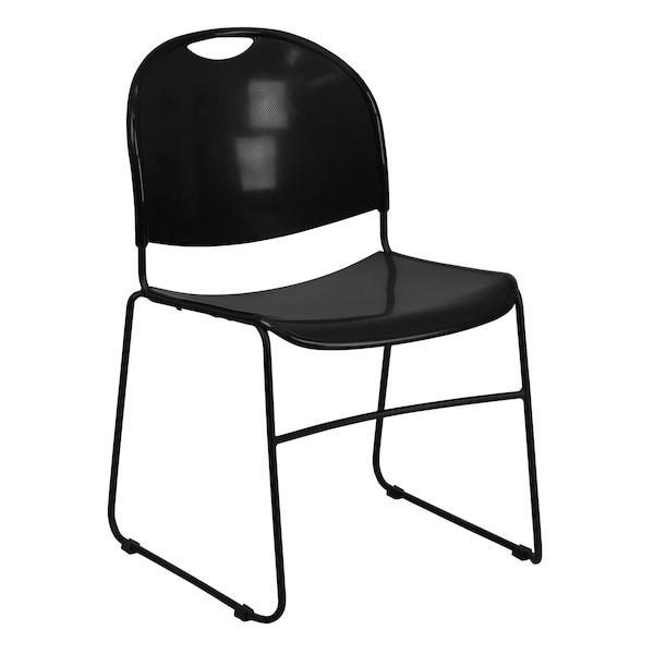 Flash Furniture Black Stack Chair-Black Frame - 5-RUT-188-BK-GG
