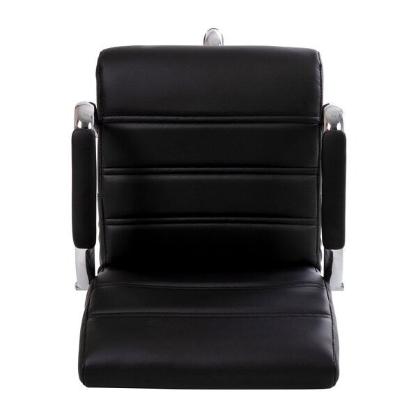 Flash Furniture Black LeatherSoft Drafting Chair with Foot Ring - GO-2286B-BK-GG