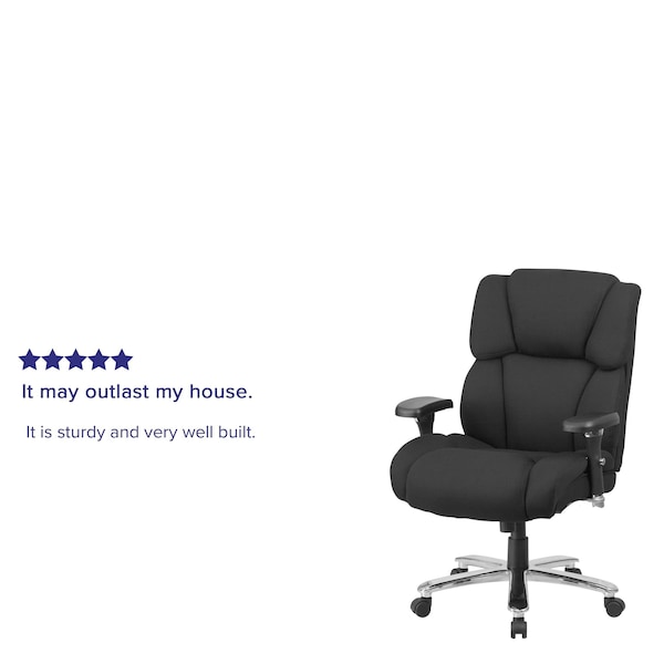 Flash Furniture Hercules Office Chair, Black Back, 30 in W 34" L 48" H, Adjustable Padded - GO-2149-GG