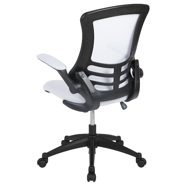 Flash Furniture Desk Chair White Mesh Mid-Back Desk Chair, Foam, Mesh, Metal, Plastic, Plywood, White Mesh - BL-X-5M-WH-GG