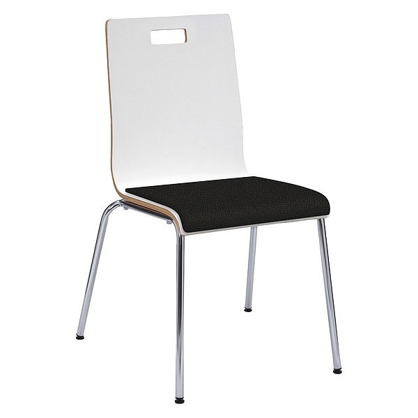 Kfi Cafe Chair, White/Tuxedo - 9222-WH-TUXEDO