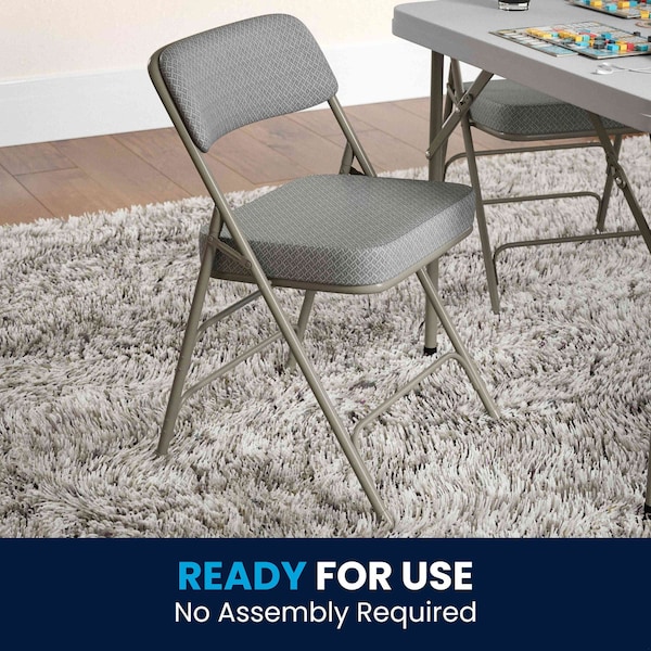 Flash Furniture Fabric Folding Chair, Gray - HA-MC320AF-GRY-GG