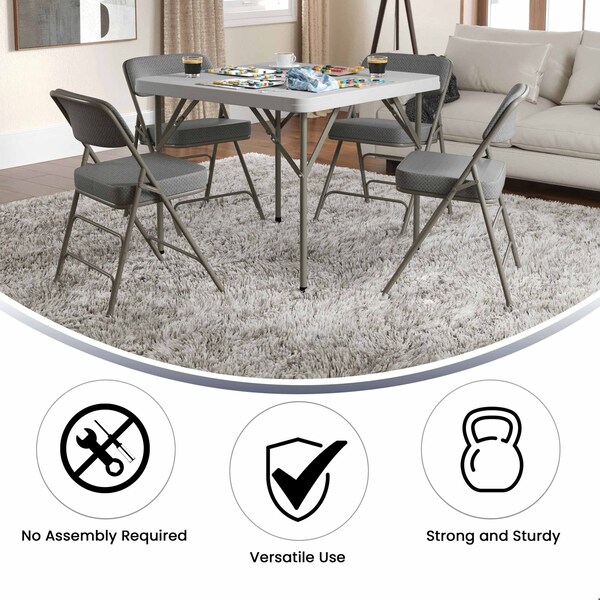 Flash Furniture Fabric Folding Chair, Gray - HA-MC320AF-GRY-GG