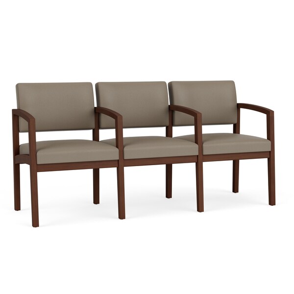Lesro Lenox 3 Seat Tandem Seating W/ Arms, 65 in W 26 in L 31.5 in H - LW3103