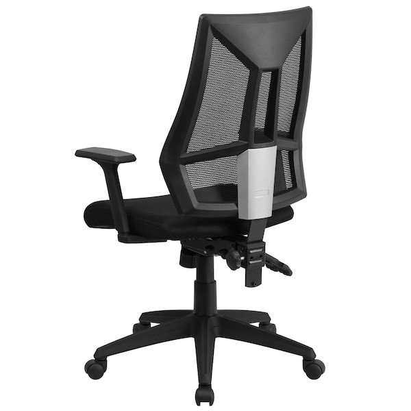 Flash Furniture Mesh Contemporary Chair, 16-1/2" to 20", Adjustable Arms, Black - HL-0017-GG