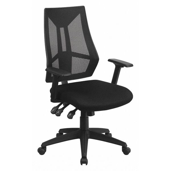 Flash Furniture Mesh Contemporary Chair, 16-1/2" to 20", Adjustable Arms, Black - HL-0017-GG