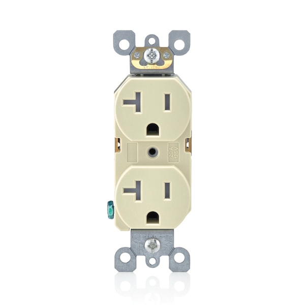 Leviton Wall Fixture 5-20R Recep Tr Resi Ivory - T5820-I