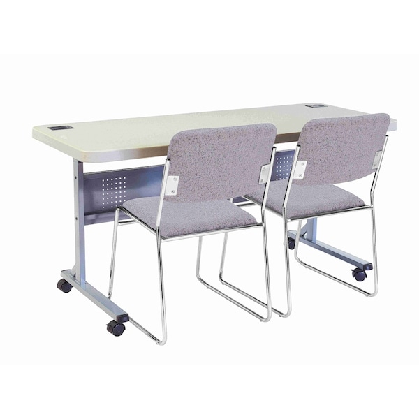 National Public Seating Stacking Chair, 8600 Series, Fabric Gray - 8652