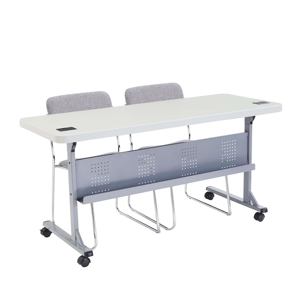 National Public Seating Stacking Chair, 8600 Series, Fabric Gray - 8652