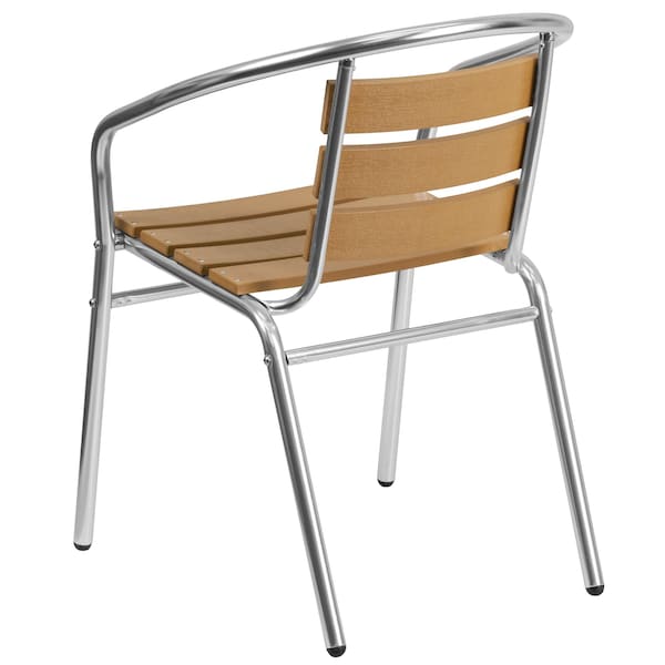 Flash Furniture 4 Pack Commercial Aluminum Restaurant Stack Chair - 4-TLH-017W-GG