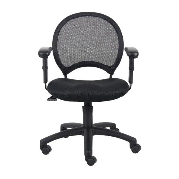 Boss Chair, 25 in W 25" L 38-1/2" H, Adjustable, Mesh Seat - B6216