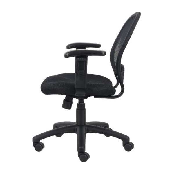 Boss Chair, 25 in W 25" L 38-1/2" H, Adjustable, Mesh Seat - B6216