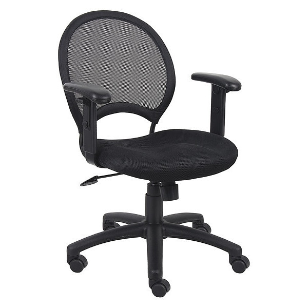 Boss Chair, 25 in W 25" L 38-1/2" H, Adjustable, Mesh Seat - B6216