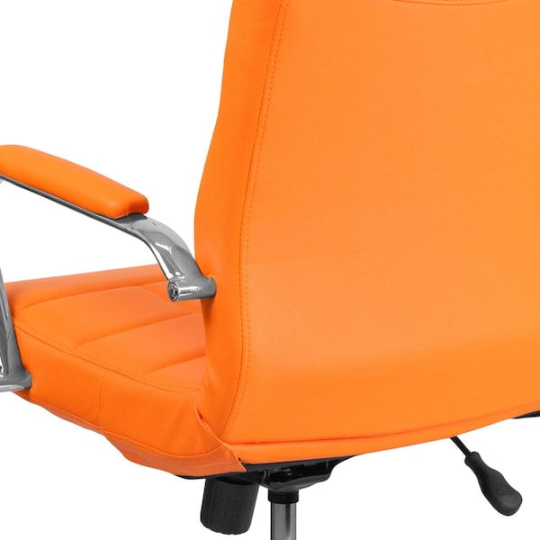 Flash Furniture Contemporary Chair Fixed Arms, 18-1/2" to 22-1/4" Height, Metal, Orange - GO-2240-ORG-GG