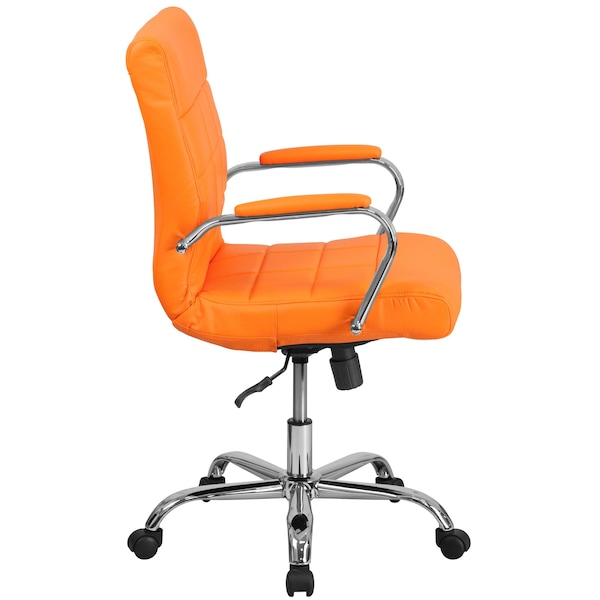 Flash Furniture Contemporary Chair Fixed Arms, 18-1/2" to 22-1/4" Height, Metal, Orange - GO-2240-ORG-GG