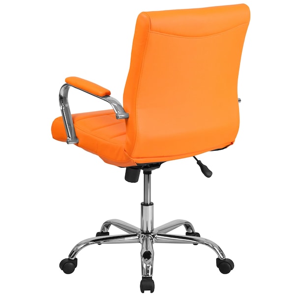 Flash Furniture Contemporary Chair Fixed Arms, 18-1/2" to 22-1/4" Height, Metal, Orange - GO-2240-ORG-GG