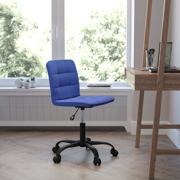 Flash Furniture Fabric Contemporary Chair, 17-1/2" to 22", Blue Fabric - DS-512C-BLU-F-GG