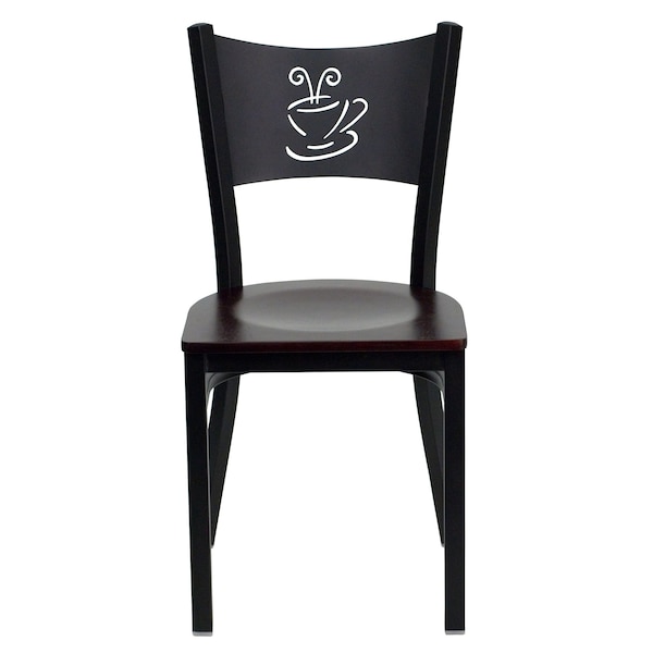 Flash Furniture Hercules Restaurant Chair, 17-1/4 in W 20" L 33-1/4" H - XU-DG-60099-COF-MAHW-GG