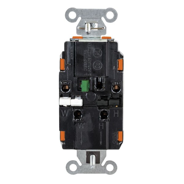 Hubbell Receptacle, 1/2 hp, 125V AC, NEMA 5-15R - 5262STOTR