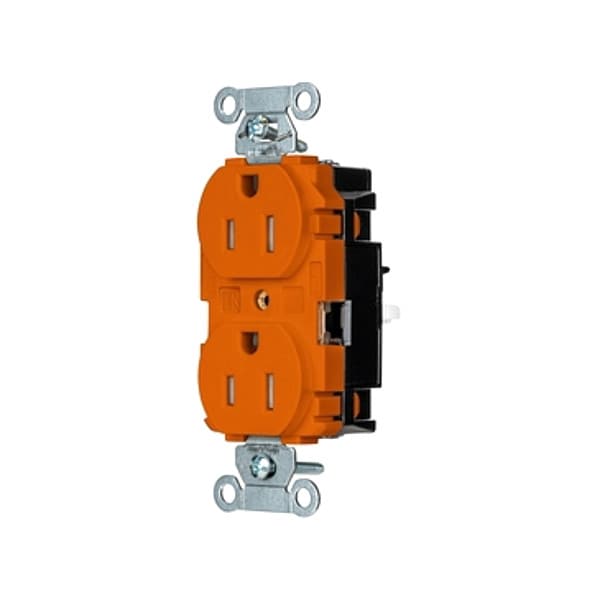 Hubbell Receptacle, 1/2 hp, 125V AC, NEMA 5-15R - 5262STOTR