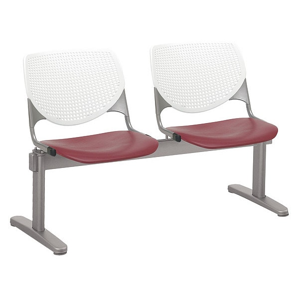 Kfi Kool Beam Seat Beam Seating, Tan Back, 47 in W 22” L 31” H, Polypropylene Seat - 2300BEAM2-BP08-SP07