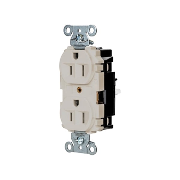 Hubbell Receptacle, 1/2 hp, 125V AC, NEMA 5-15R - 5262STLA
