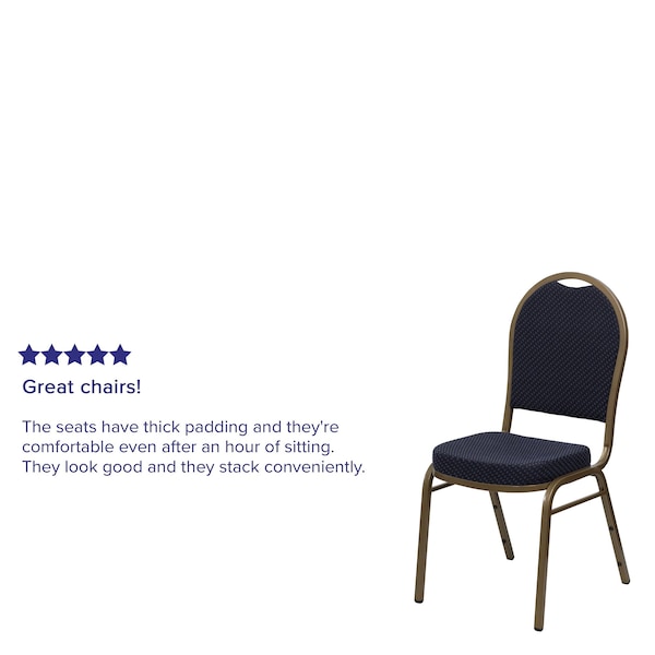 Flash Furniture Hercules Banquet Chair, 17-1/4 in W 20-1/4" L 37-1/2" H, Fixed, Fabric Seat - FD-C03-ALLGOLD-H203774-GG