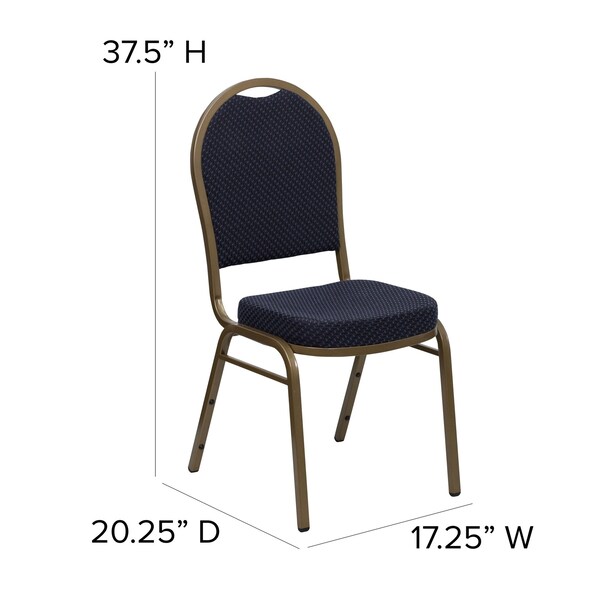 Flash Furniture Hercules Banquet Chair, 17-1/4 in W 20-1/4" L 37-1/2" H, Fixed, Fabric Seat - FD-C03-ALLGOLD-H203774-GG