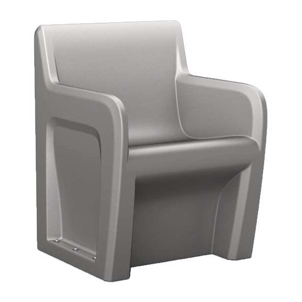Cortech Arm Chair, Stone Gray Seat, 24 in W 24 in L 33 in H, Polyethylene Seat - 106484SG