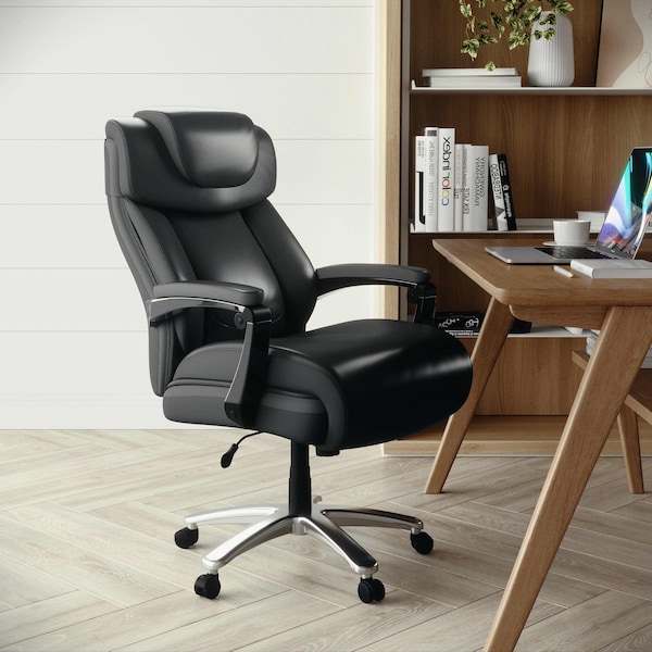 Flash Furniture Hercules Office Chair, Black Back, 30 in W 33" L 52" H, Padded - GO-2223-BK-GG