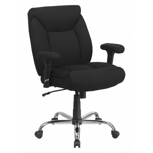 Flash Furniture Hercules Task Office Chair, Black Back, 29 in W 29" L 42-3/4" H, Adjustable Padded, Fabric Seat - GO-2073F-GG