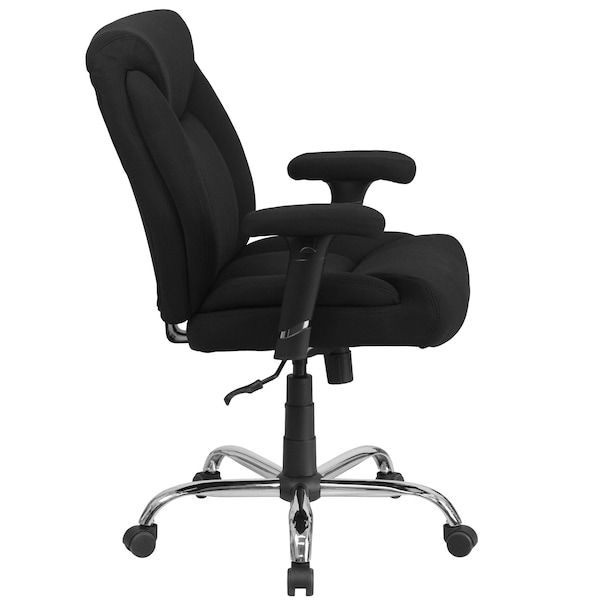 Flash Furniture Hercules Task Office Chair, Black Back, 29 in W 29" L 42-3/4" H, Adjustable Padded, Fabric Seat - GO-2073F-GG
