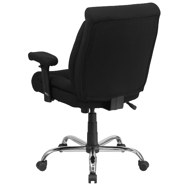Flash Furniture Hercules Task Office Chair, Black Back, 29 in W 29" L 42-3/4" H, Adjustable Padded, Fabric Seat - GO-2073F-GG