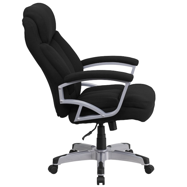 Flash Furniture Hercules Office Chair, Black Back, 28-1/2 in W 35" L 49-1/2" H, Padded - GO-1850-1-FAB-GG