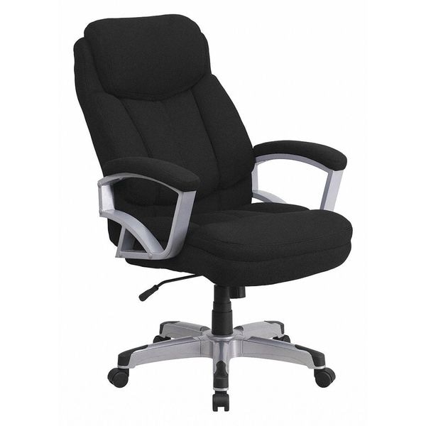 Flash Furniture Hercules Office Chair, Black Back, 28-1/2 in W 35" L 49-1/2" H, Padded - GO-1850-1-FAB-GG