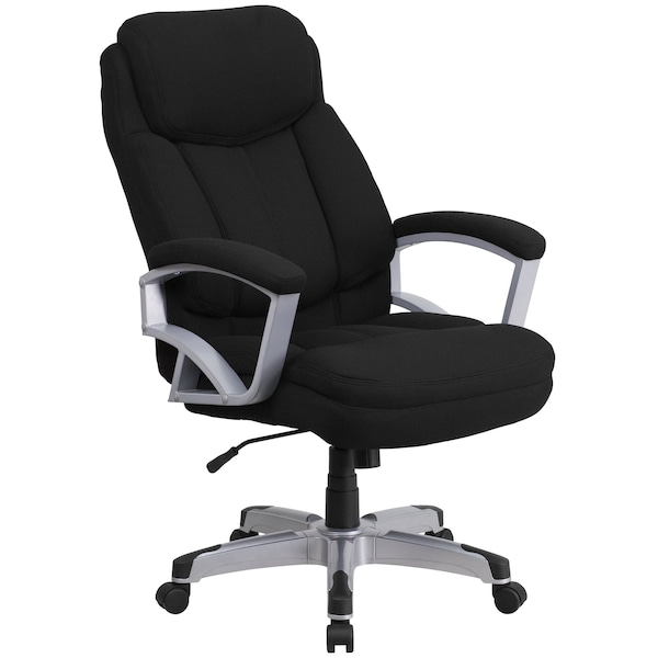 Flash Furniture Hercules Office Chair, Black Back, 28-1/2 in W 35" L 49-1/2" H, Padded - GO-1850-1-FAB-GG
