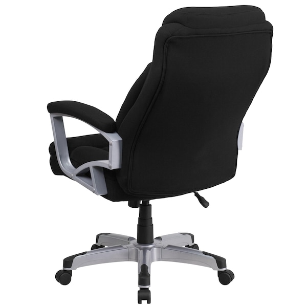 Flash Furniture Hercules Office Chair, Black Back, 28-1/2 in W 35" L 49-1/2" H, Padded - GO-1850-1-FAB-GG