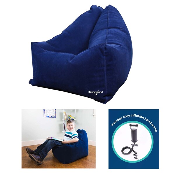 Bouncybands Comfy Cozy Peapod Inflatable Chair for Kids - PDCHBU