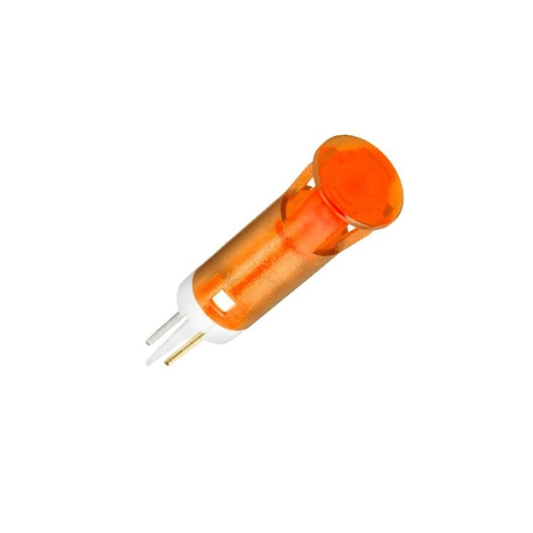Apem Inc Indicadores de montaje en panel de LED de 8 mm, vendidos con terminal rápido de color naranja brillante 220Vdc - QS81XXHO220.