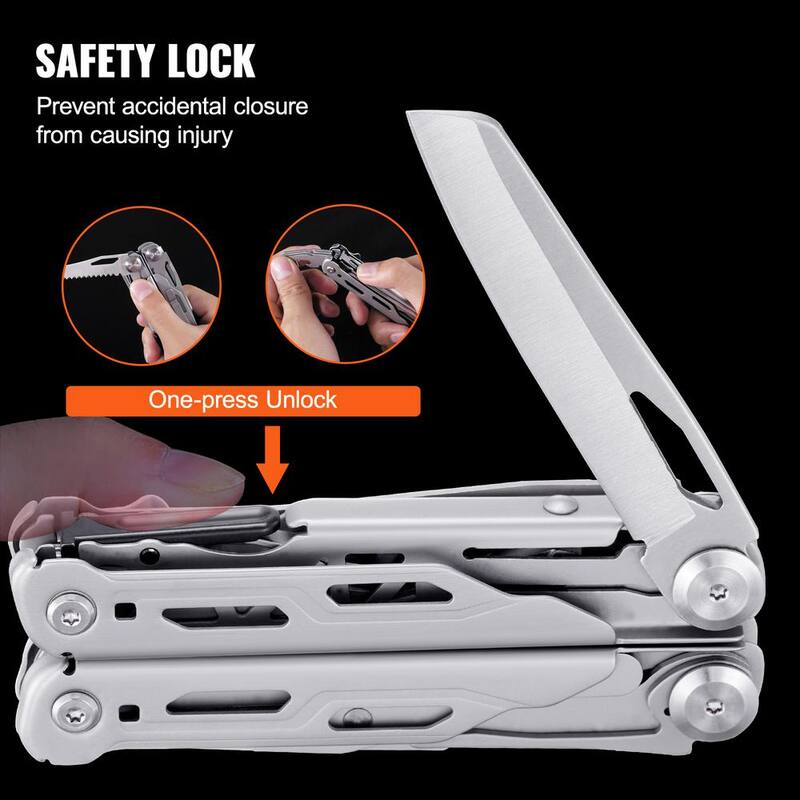 SVOPES 16-in-1 Multitool Pliers, Multi-Functional Cutters, Knife, Scissors, Ruler, Screwdrivers, Wood Saw, Can/Bottle Opener - DGNQ420BXG16O8DCKV0-0819