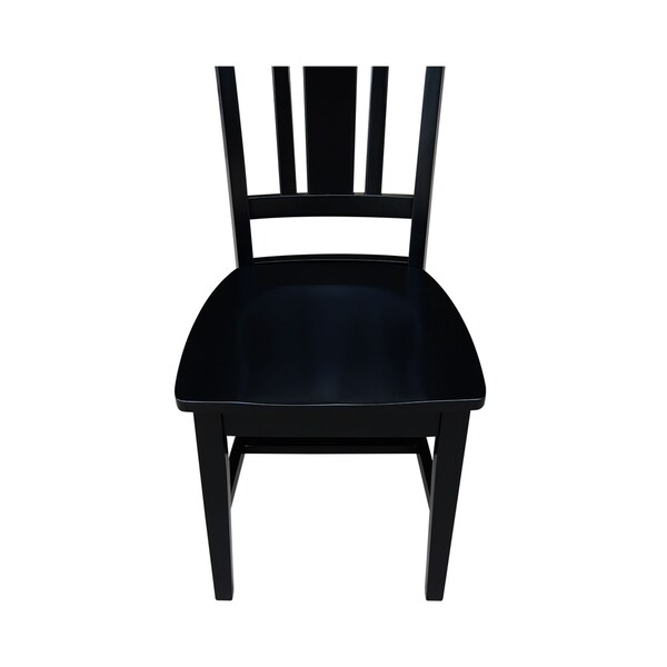 International Concepts Set of 2 San Remo Splatback Chairs, Black - C46-10P