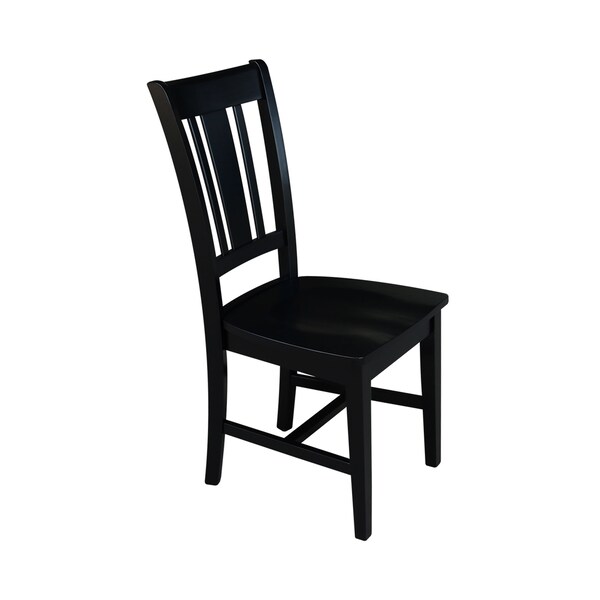 International Concepts Set of 2 San Remo Splatback Chairs, Black - C46-10P