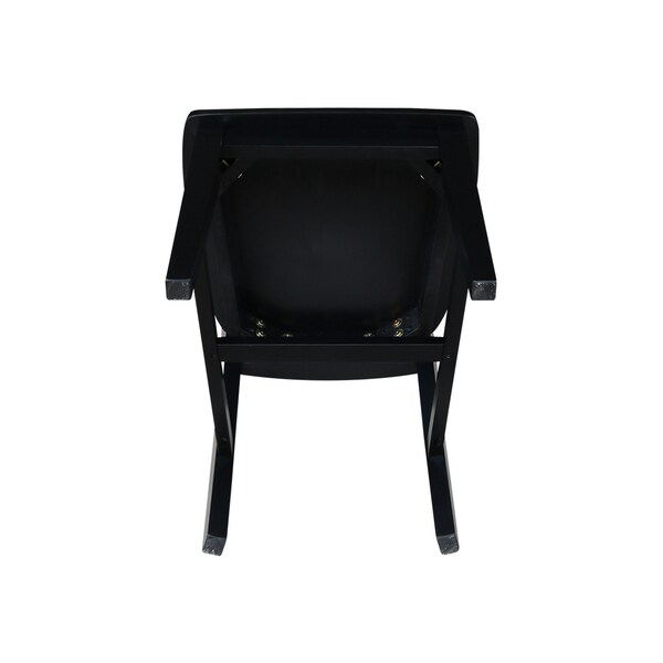 International Concepts Set of 2 San Remo Splatback Chairs, Black - C46-10P