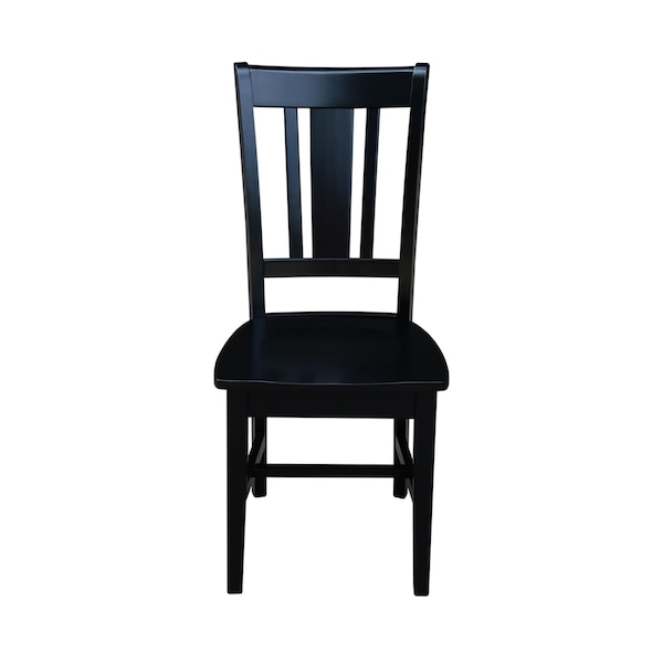 International Concepts Set of 2 San Remo Splatback Chairs, Black - C46-10P